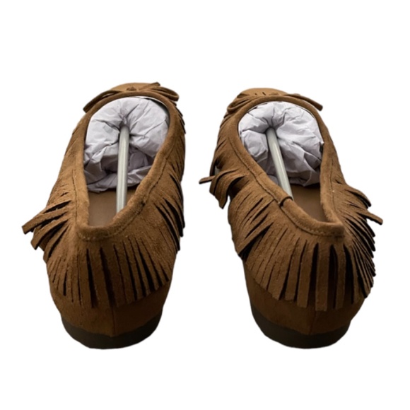 ComfortView Tan Fringe Trim Flats Size 10 W - Picture 6 of 7